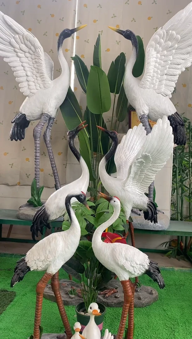 树脂1米05鹤摆件