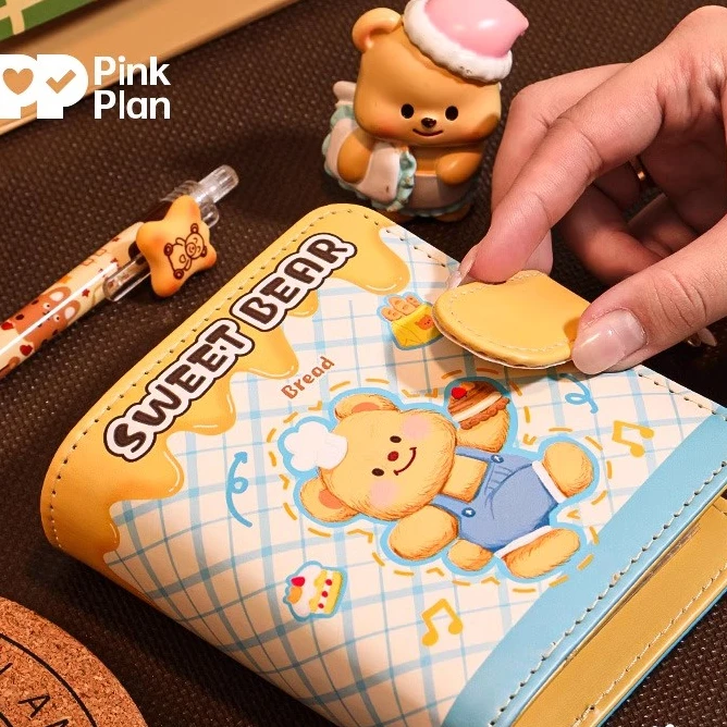 可爱小熊卡册一宫格7寸透明内页明星明信片收纳册小卡拍立得相册