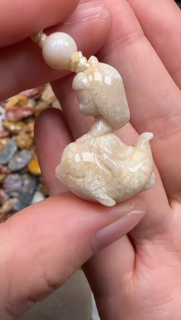 硅化珊瑚（珊瑚玉）未镶嵌颈饰141