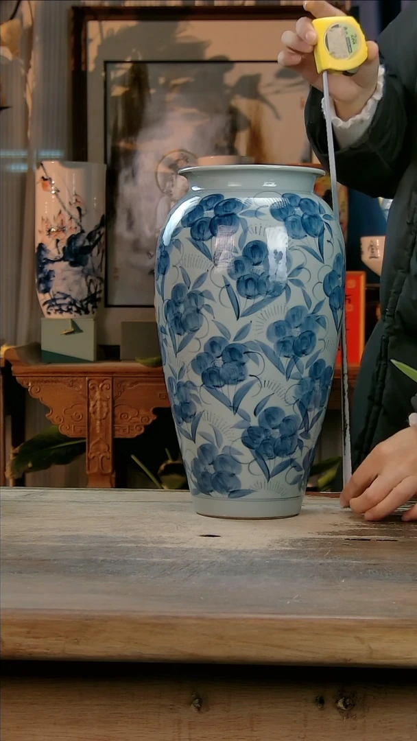 【闪购商品】瓷片景德镇纯手工釉下彩精品花瓶