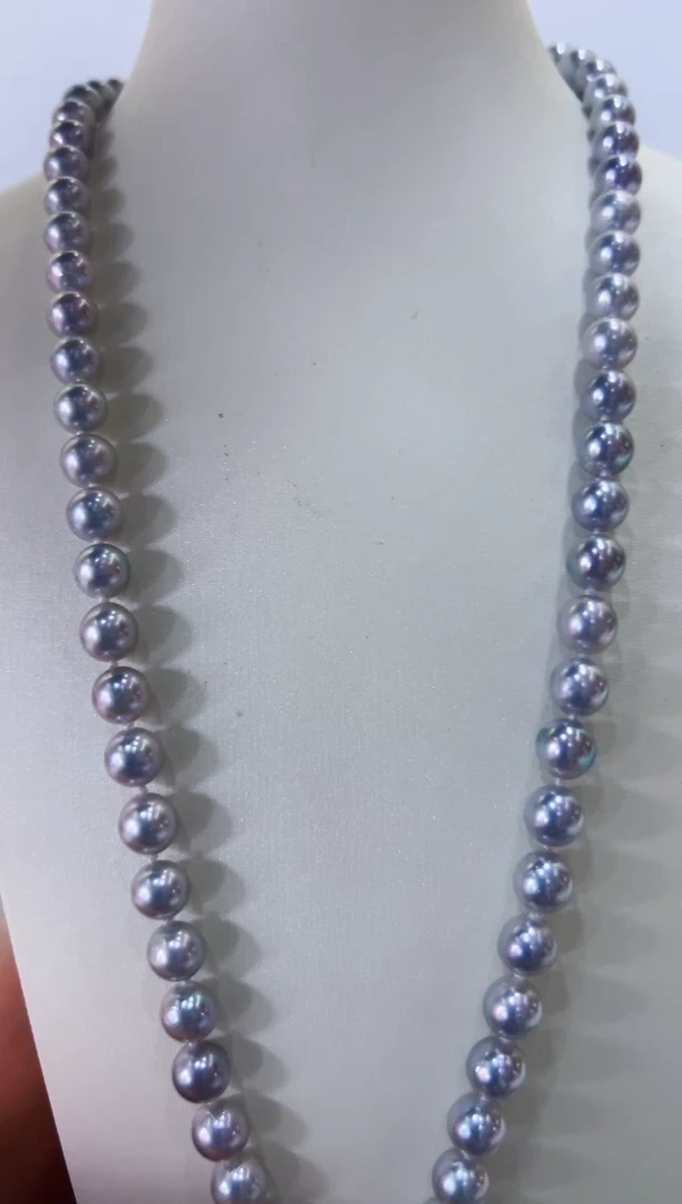 银S925镶嵌海水珍珠DA项链@@v123