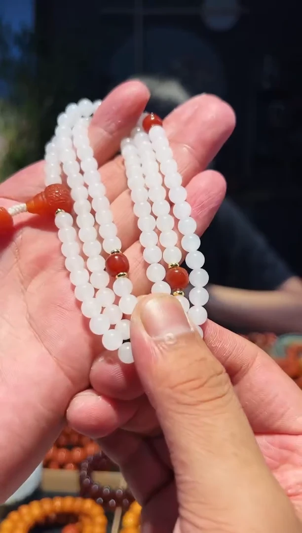 手链未镶嵌和田玉6+108多圈