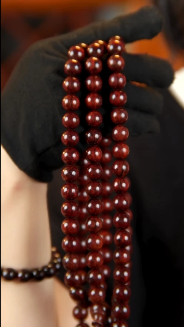 降真香无事牌用**萍海南红降土埋玉化料1.2*108手串