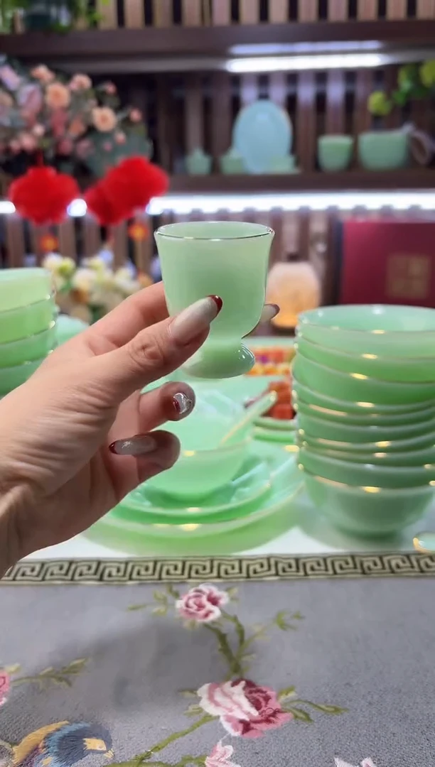 玉瓷 高脚酒杯10只