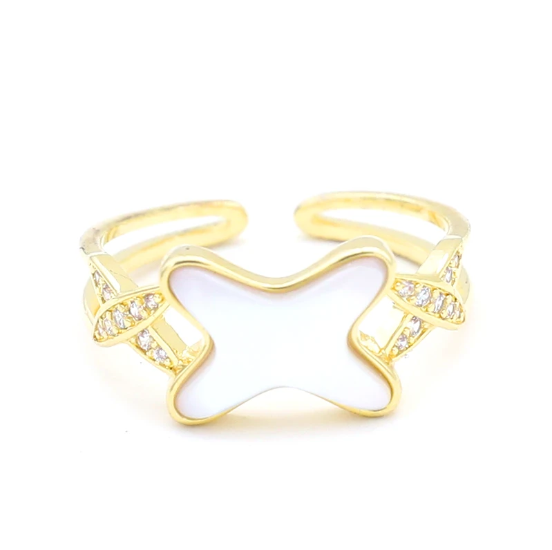 铜合金戒指 设计师款时尚轻奢戒指（11-1-17）~3415