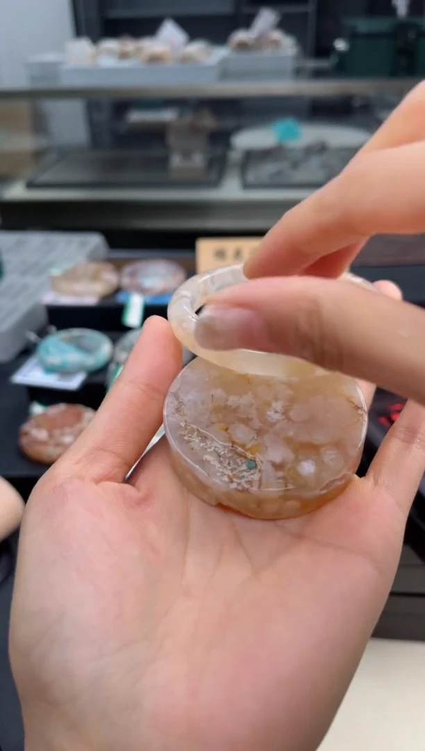 石英质玉手镯未镶嵌57圈口（赠送镯心）3006189