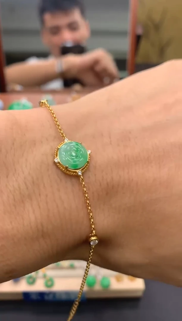 未镶嵌手链翡翠平安扣手链