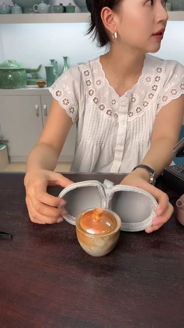 龙泉云间青瓷小米茶器
