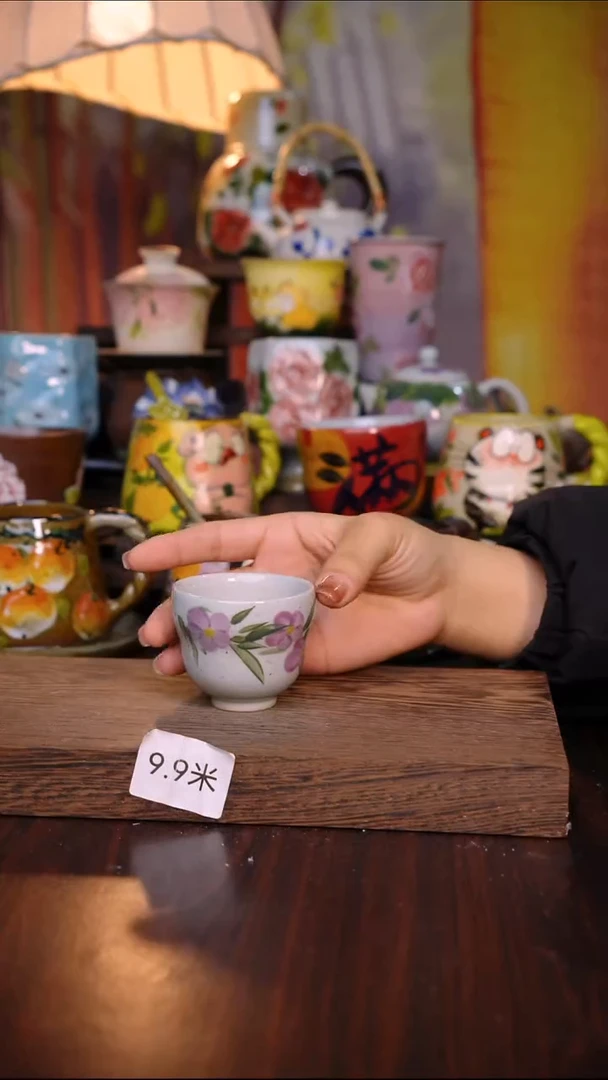 杯子陶泥垚手作 景德镇手工手绘陶瓷器物