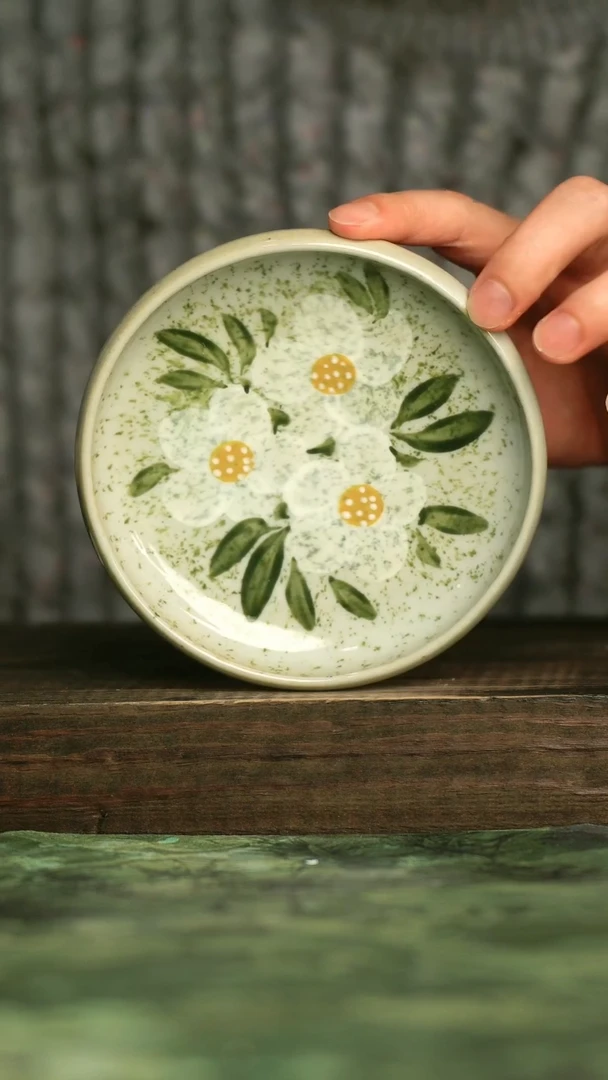 陶瓷青诗集手工手绘瓷器