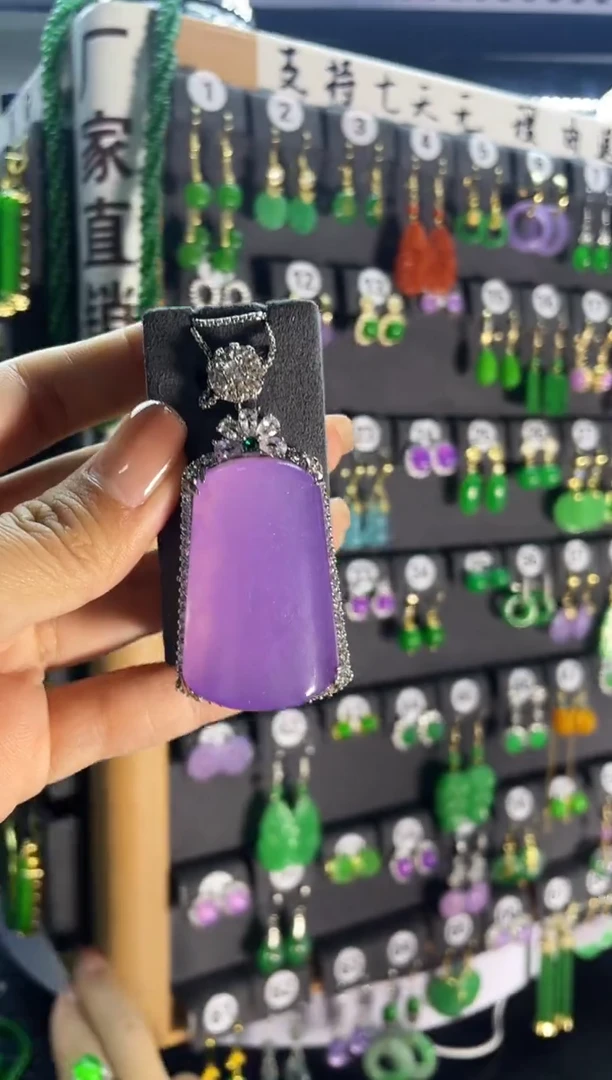 【闪购商品】翡翠耳饰银S925镶嵌226..