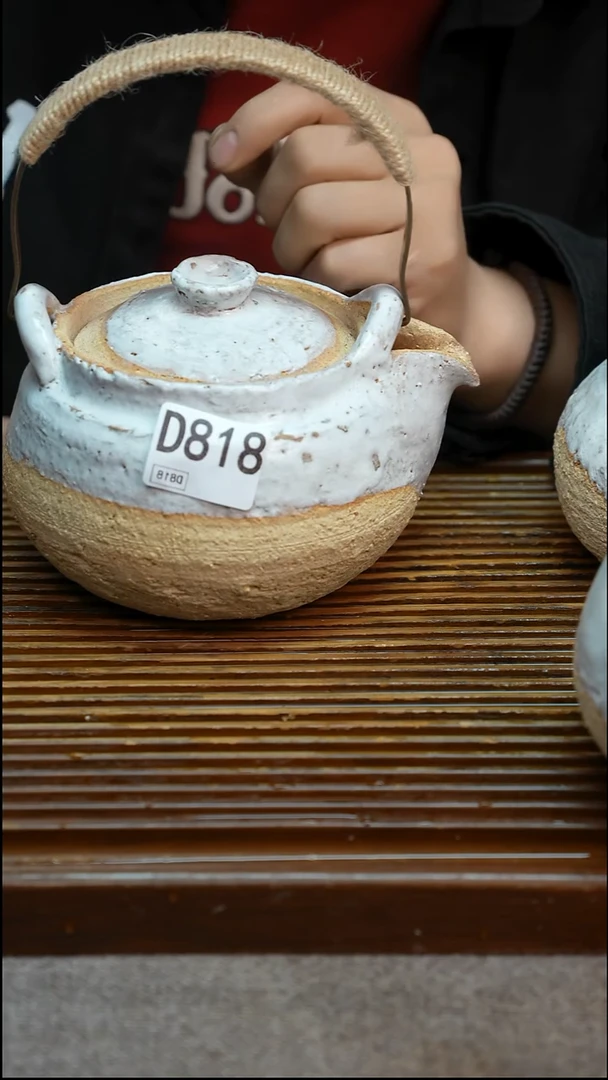 万古烧粗陶手工手做茶具