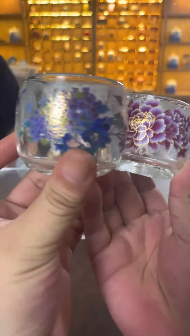 瓷片花溪陶瓷00000不是水晶主人杯2个