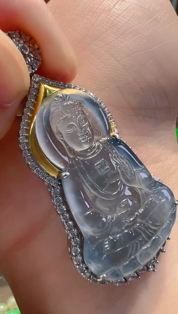 翡翠银S925镶嵌吊坠(不含链)多样性发其一