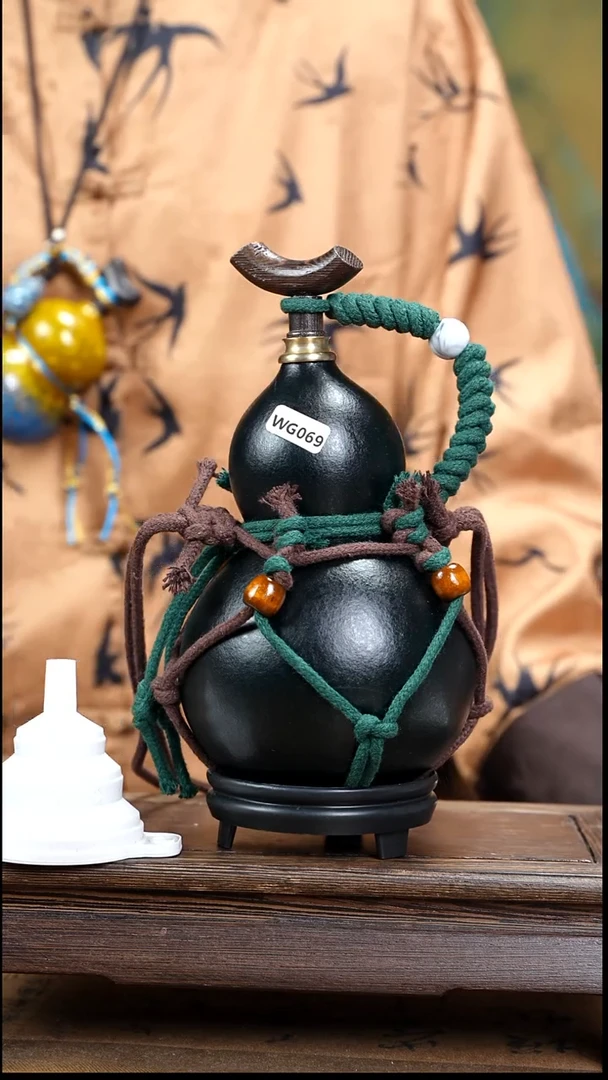 WG069网兜款大漆酒葫芦（现货现发）