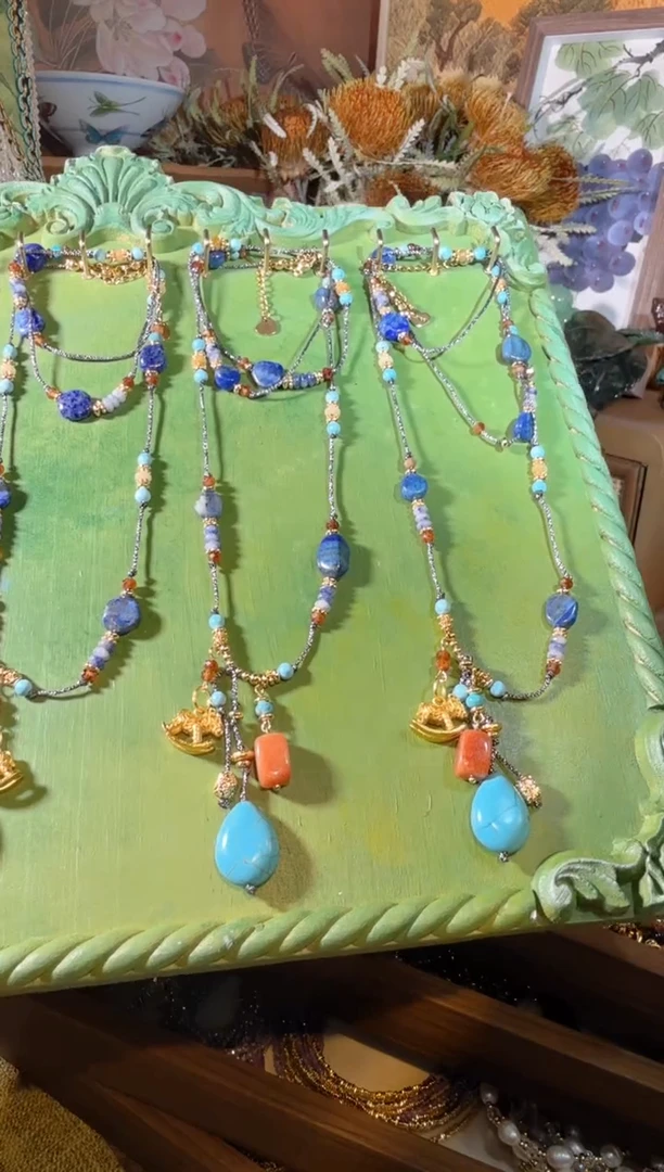 合金青金石毛衣链005