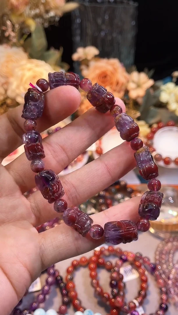 未镶嵌手链水晶四色极光貔貅手串