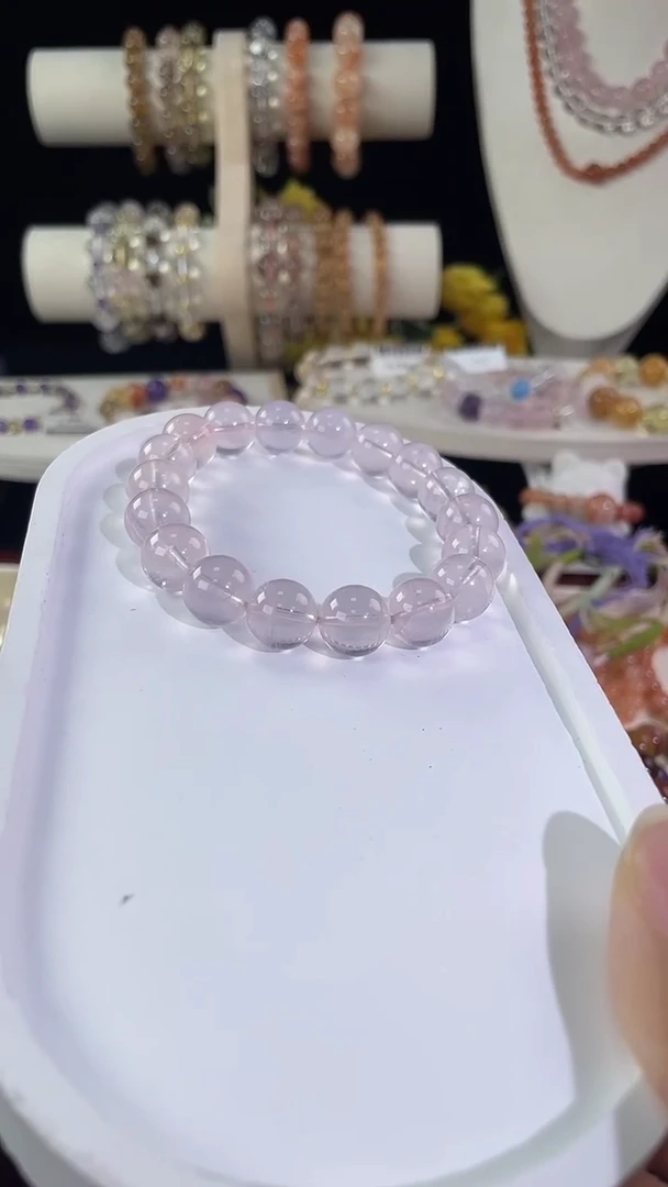 未镶嵌手串水晶粉水11m+