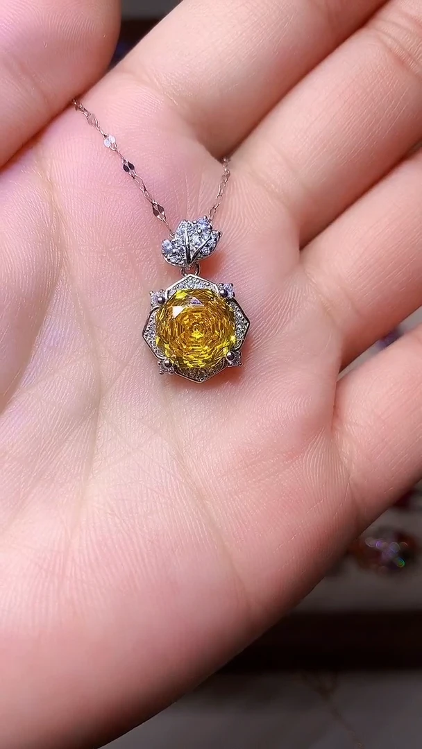 【闪购商品】彩色蓝宝石颈饰银S925镶嵌00000