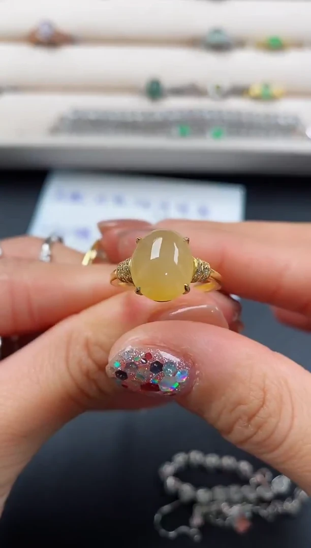 银S925镶嵌戒指翡翠888888+10