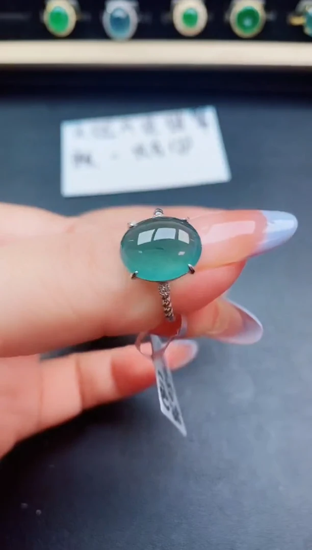 翡翠戒指银S925镶嵌321321
