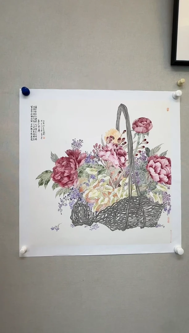 国画Z-张丽萍没骨花鸟4平尺