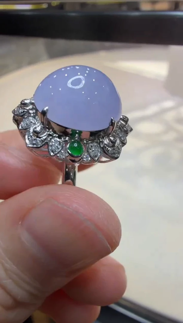 18K金镶嵌戒指翡翠多样性团购发一件