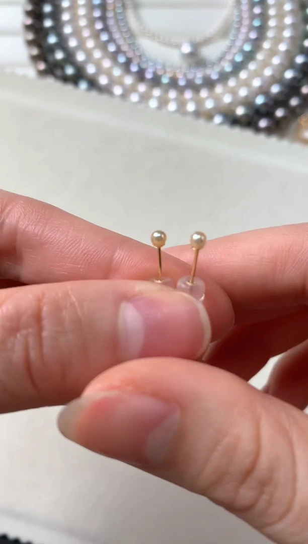 【闪购商品】海水珍珠耳饰18K金镶嵌S397|180