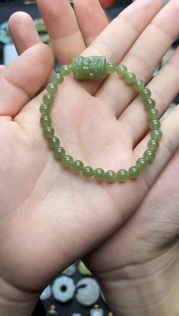 未镶嵌手串和田玉扎基拉姆手串06