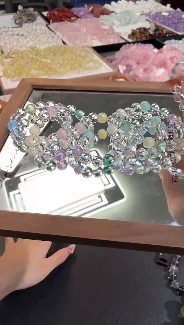 未镶嵌手串水晶天然白水晶多宝DIY手串（多样性发一）