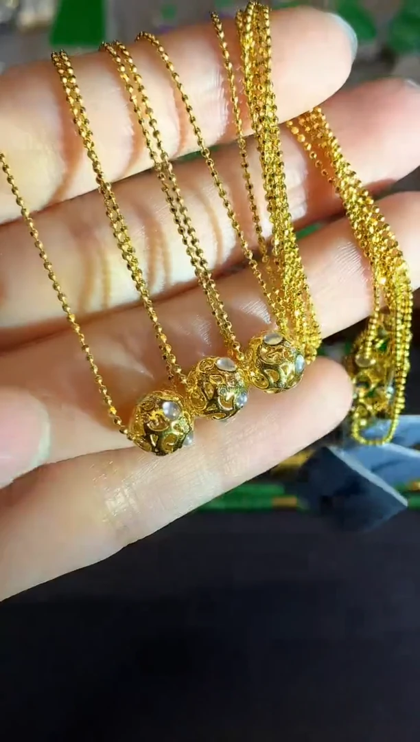 项链18K金镶嵌翡翠多样性发其一
