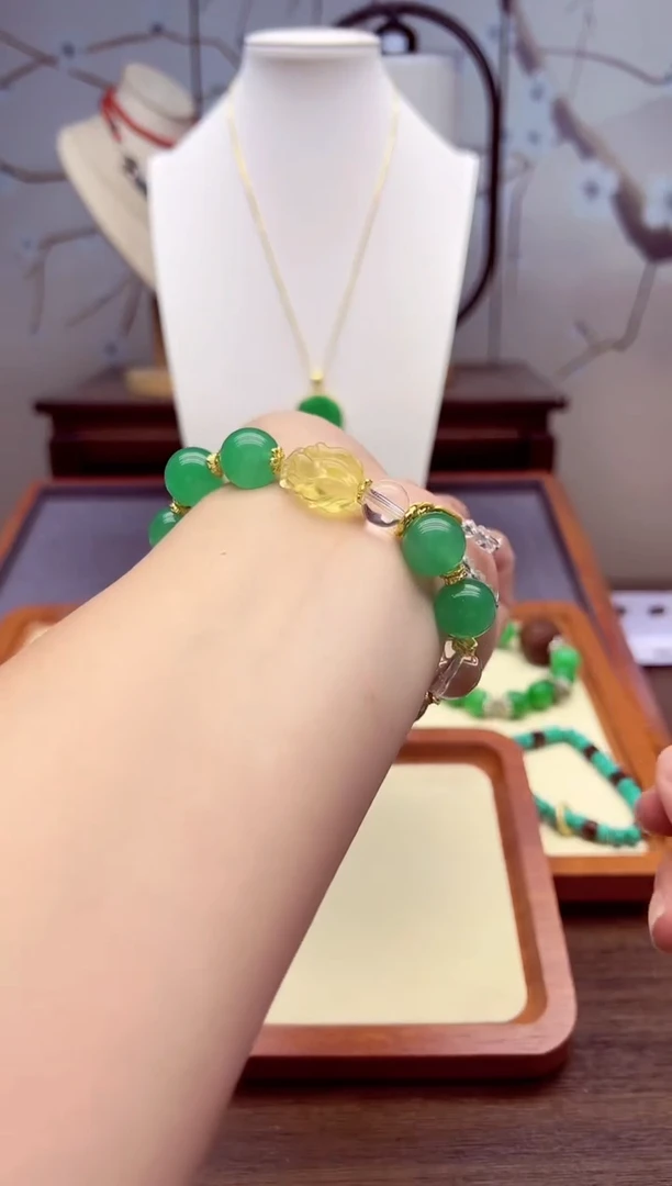 玛瑙/玉髓手链14K金镶嵌S20