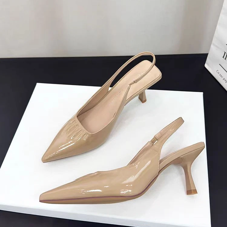 5028 新款法式时尚气质细跟包头凉鞋