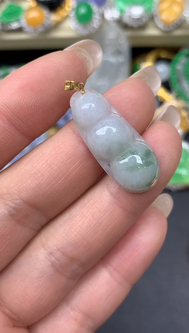 翡翠18K金镶嵌颈饰89-七夕珠宝季