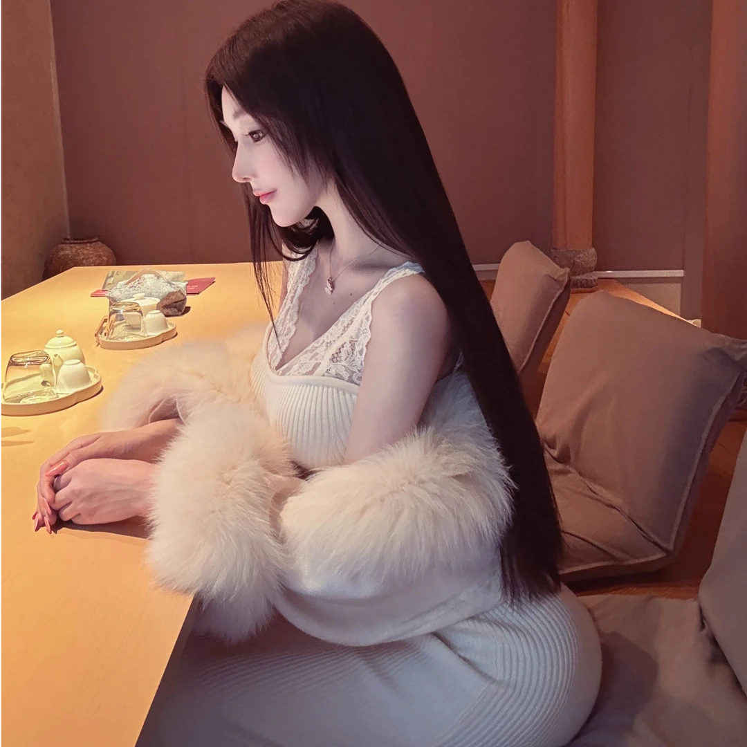 WW定制「白茸绮裳」气质轻奢时尚修身显瘦收腰法式小众设计感连衣裙