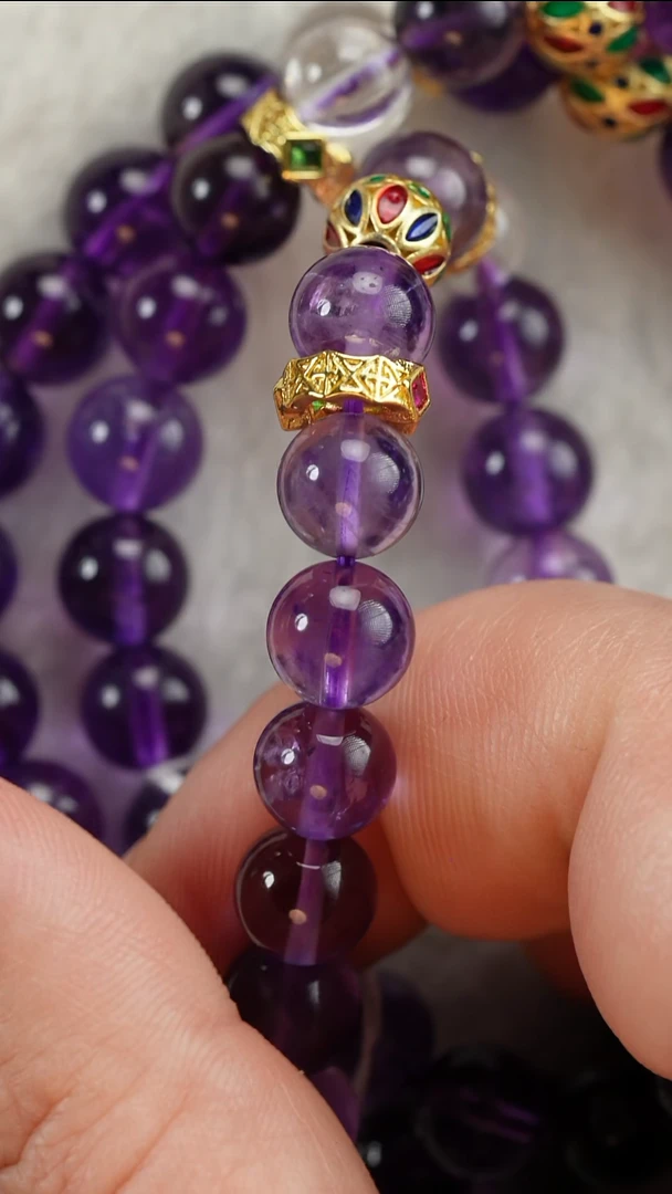 未镶嵌手串紫晶天然乌拉圭紫水晶手串