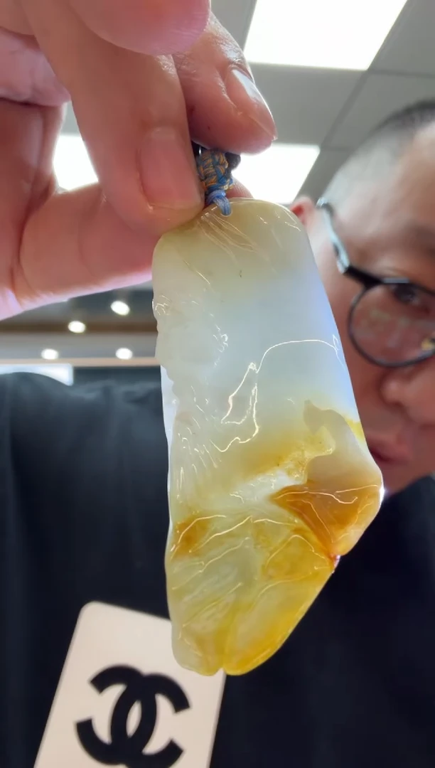 未镶嵌挂件翡翠A货翡翠孤品国雕谢林工