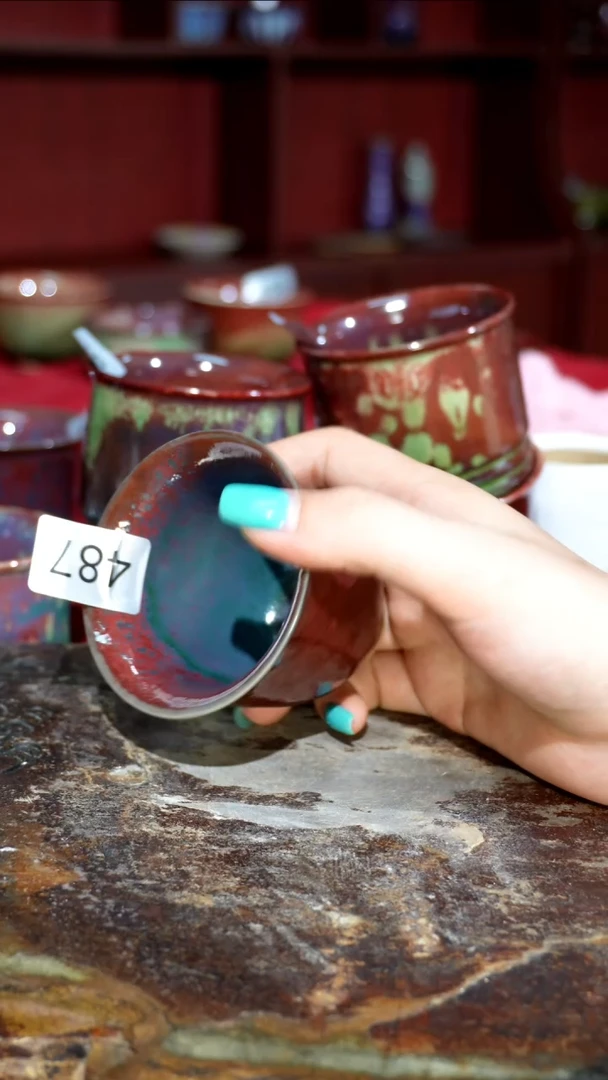 摆件精品窑变钧瓷茶器