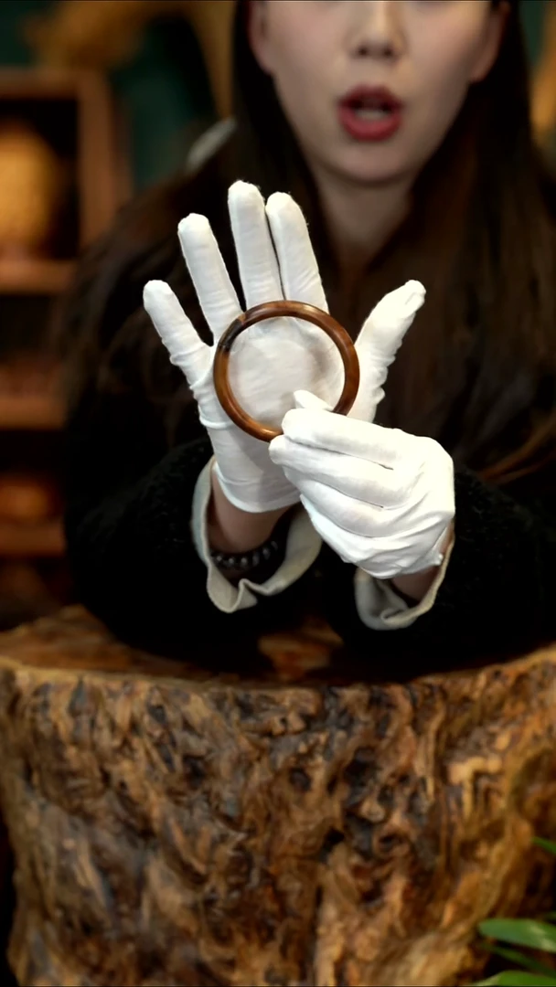 木雷击枣木手镯 【60圈口】