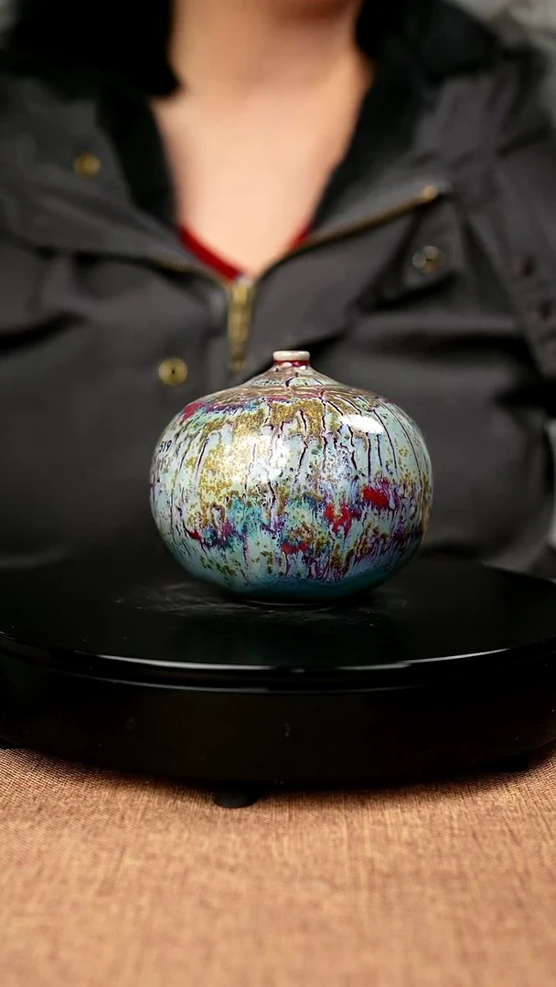 【闪购商品】519#中华窑一级品原矿钧瓷炉钧釉摆件