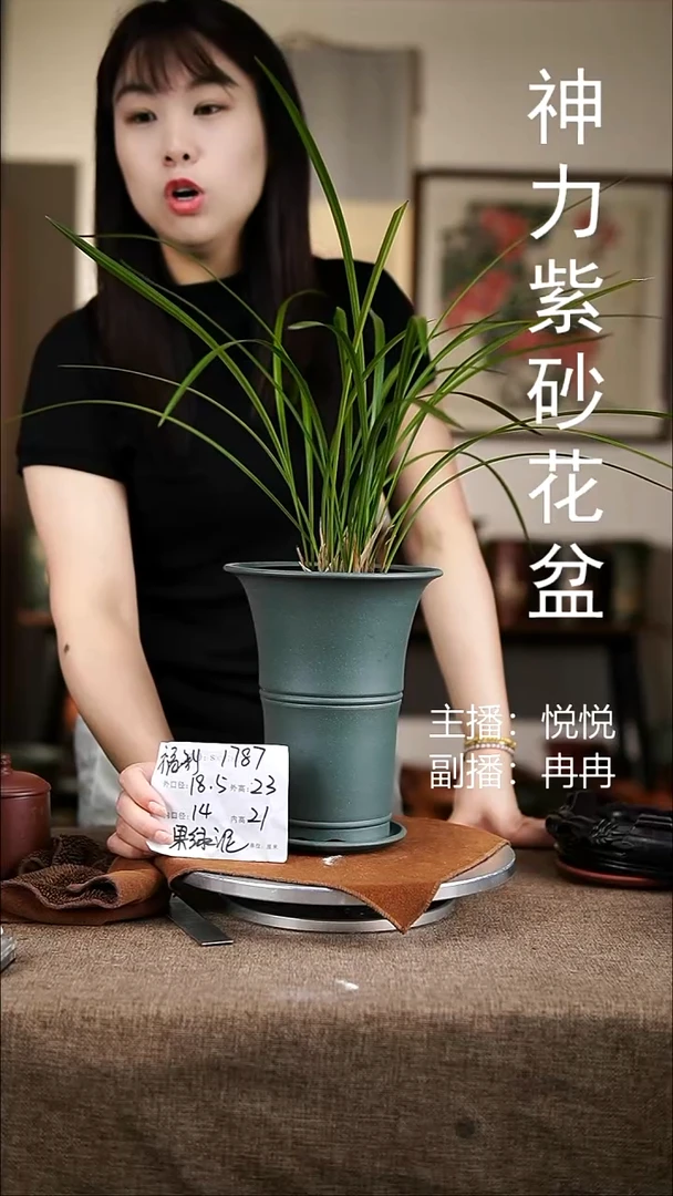 紫砂花盆紫砂花盆1787+z果绿