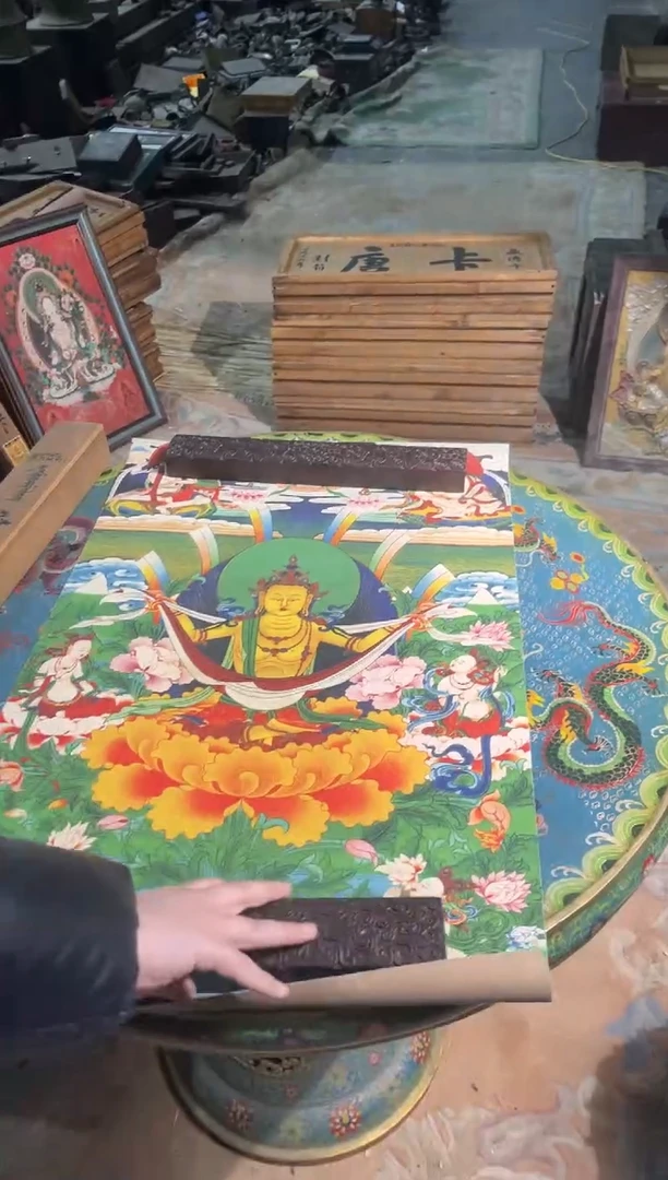 卷轴画卷轴画张张的唐卡