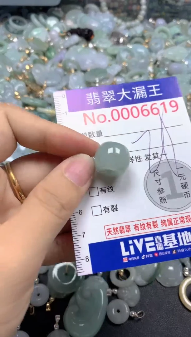 翡翠未镶嵌吊坠(不含链)6619