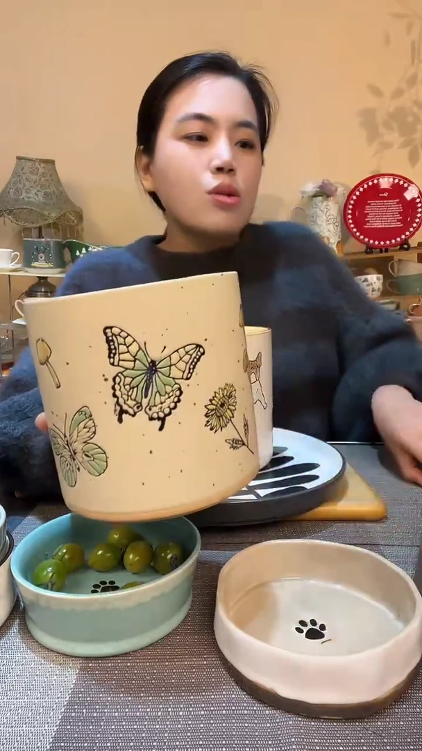 瓷片带孔罐子  介意勿拍