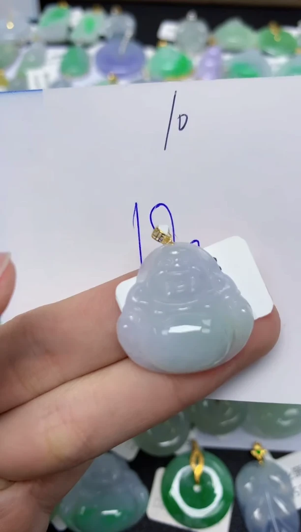 【闪购商品】翡翠颈饰18K金镶嵌天然翡翠A货