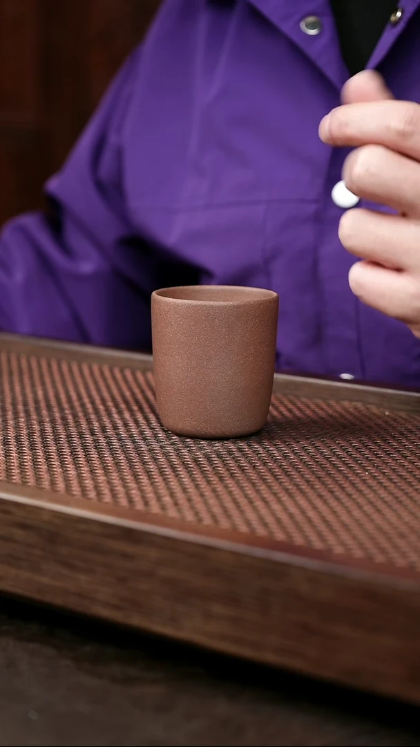茶杯紫砂紫泥高杯