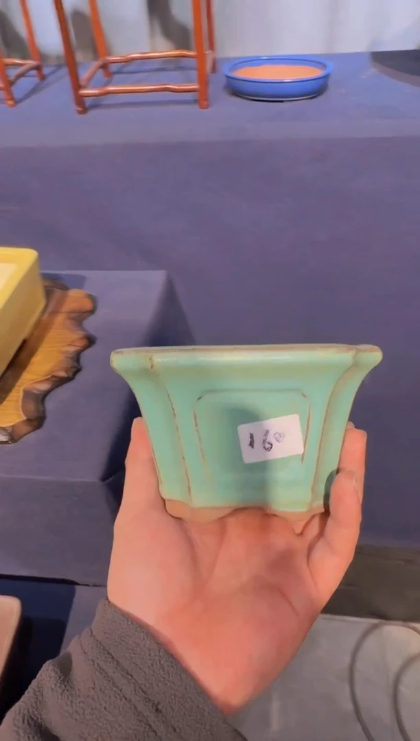 【闪购商品】-绿釉盆-V37