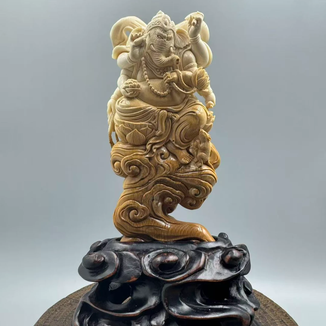 猛犸牙 云上象神 纯手工精雕 满雕 摆件 克重120.8g