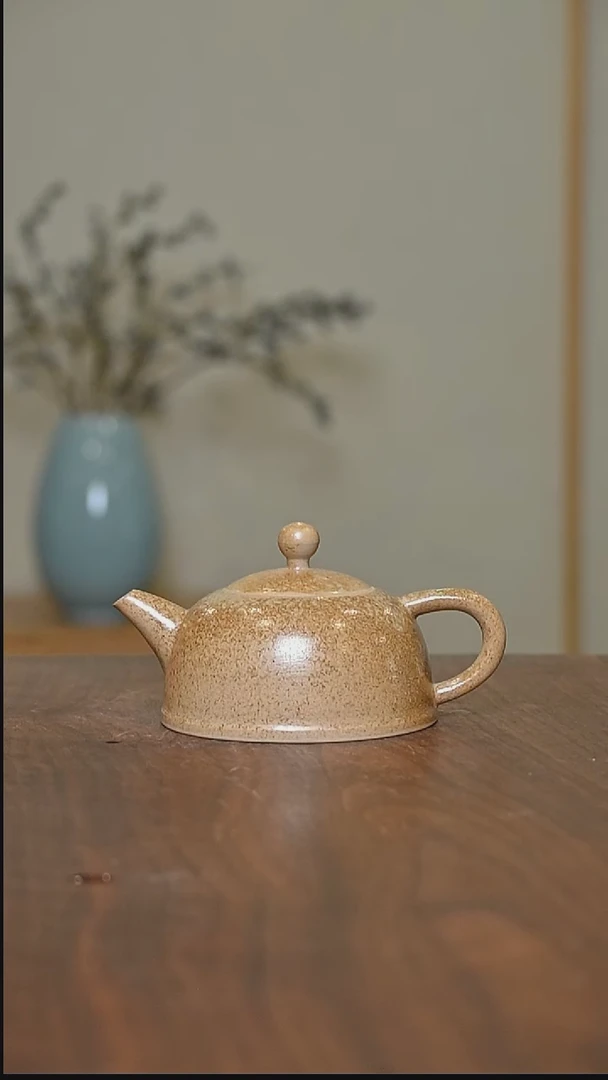 落灰烧 手拉 伴月壶 微瑕 朱家汝窑款 150ml