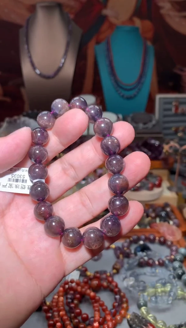 未镶嵌堇青石手串血滴11mm+